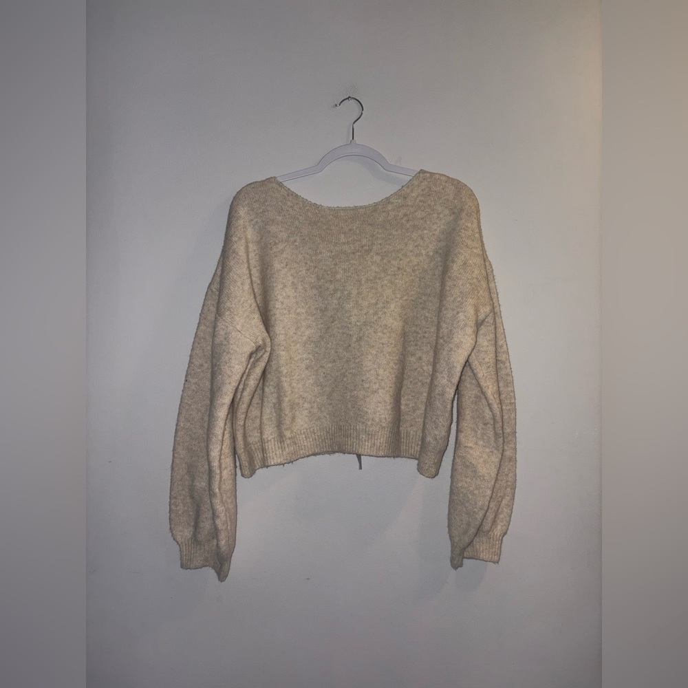 SHEIN | Cream Bow Back Sweater